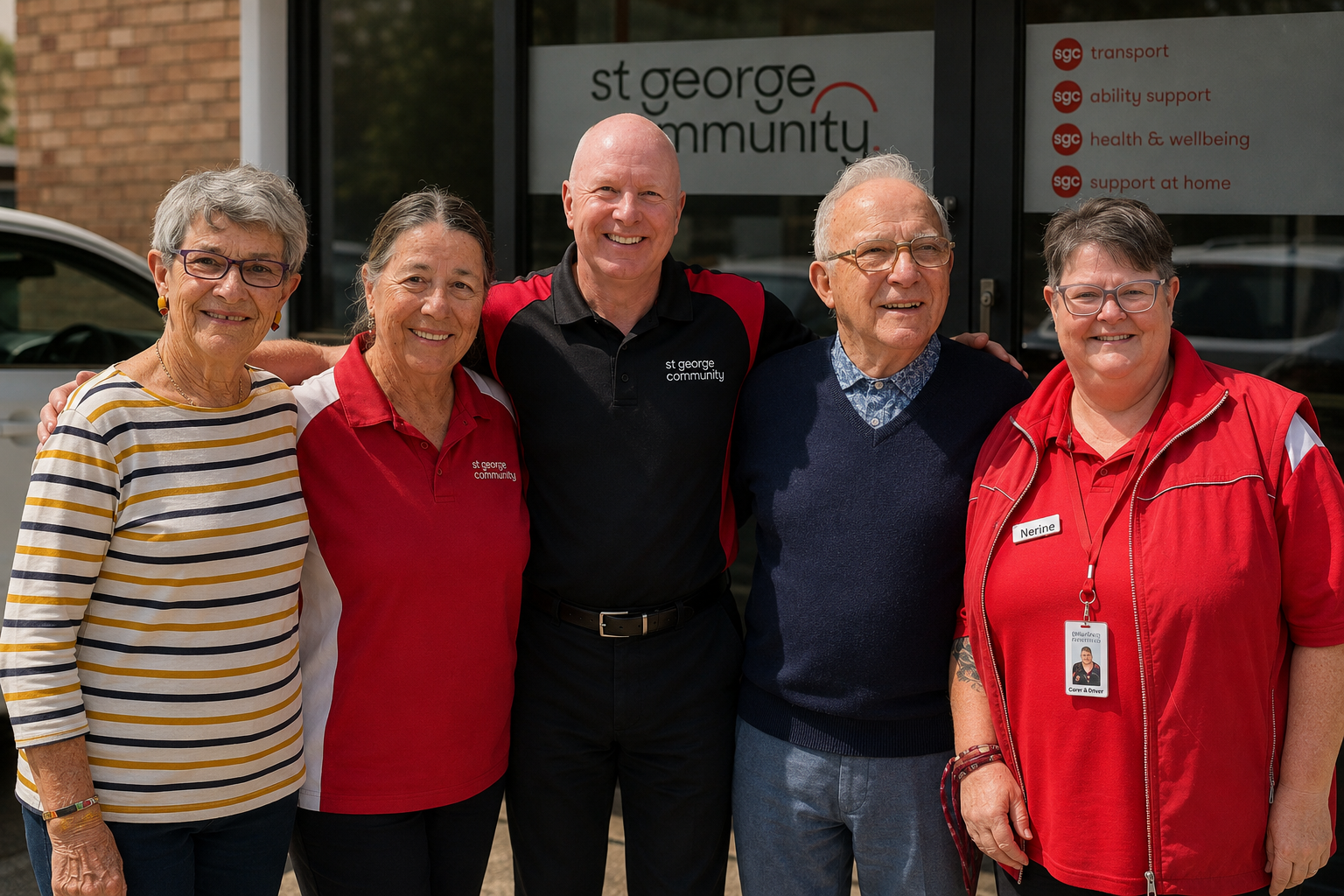 Group photo of St George Community volunteers featured for National Volunteer Week 2026