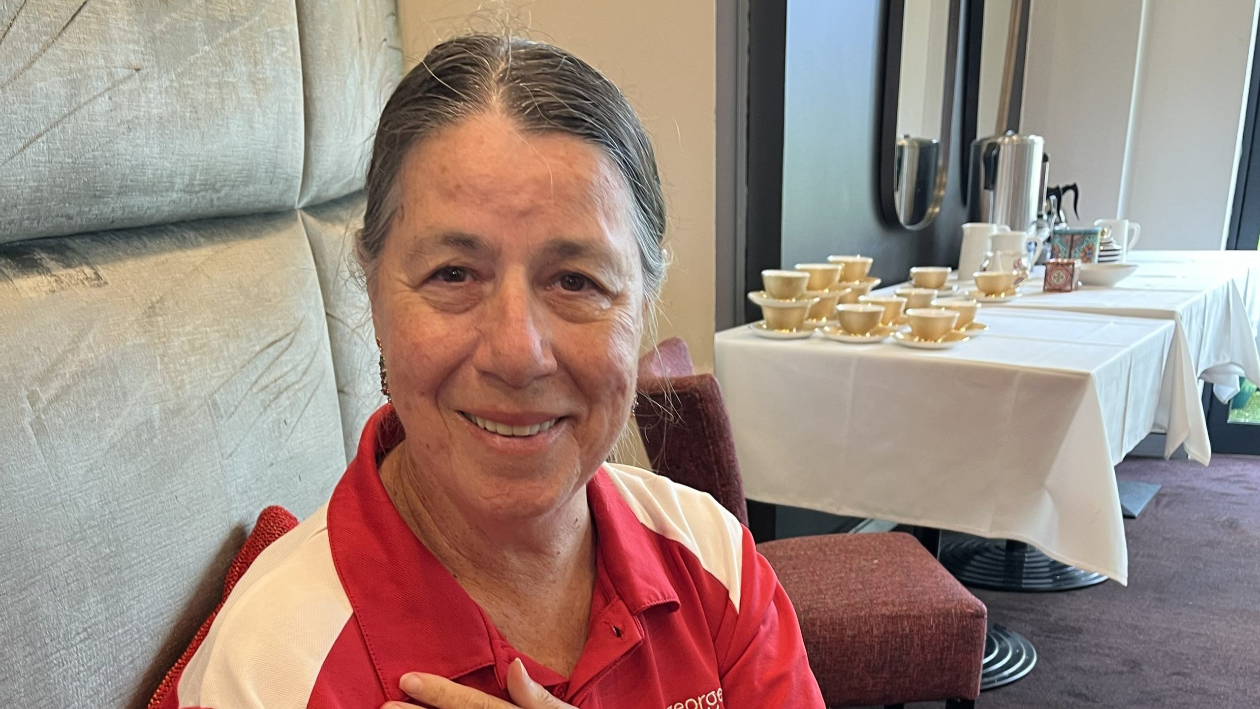 Christine volunteering on a St George Community social outing.